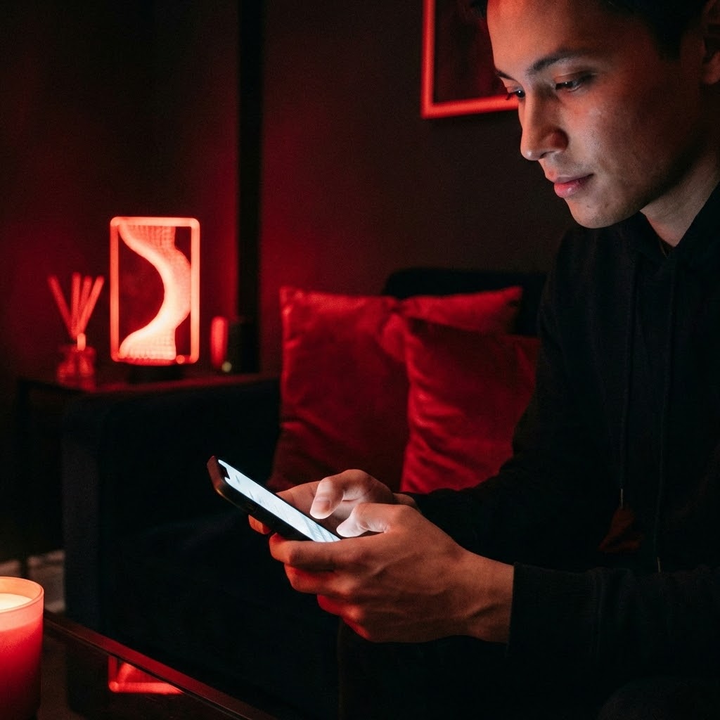 Persona planeando mensaje